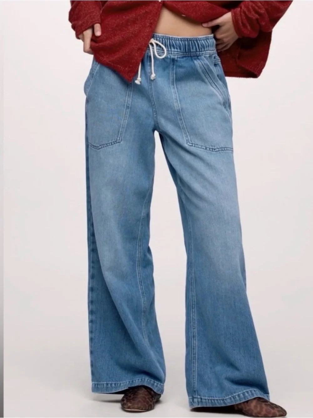 nuuds Pull-On Wide Leg Jean Denim Casual XL